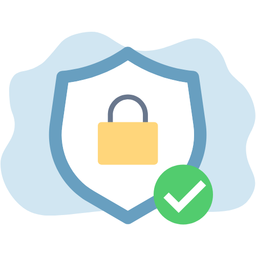 Image of lock with green checkmark on it